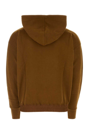 SAINT LAURENT Classic Brown Cotton Sweatshirt for Men