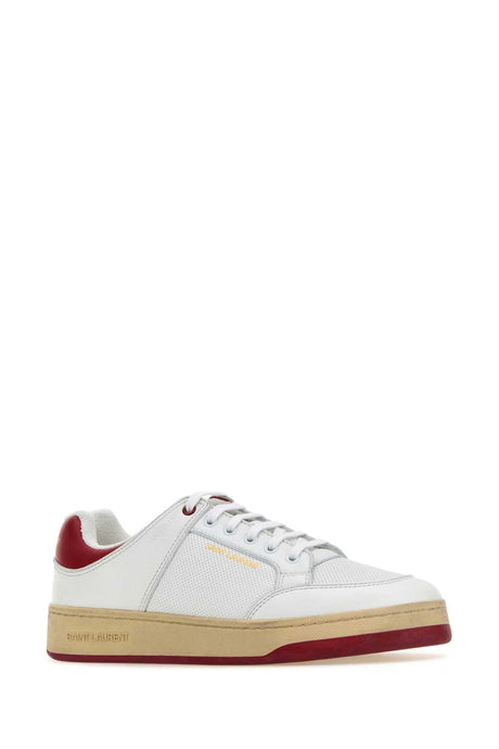 SAINT LAURENT Classic White Leather Sneakers for Men