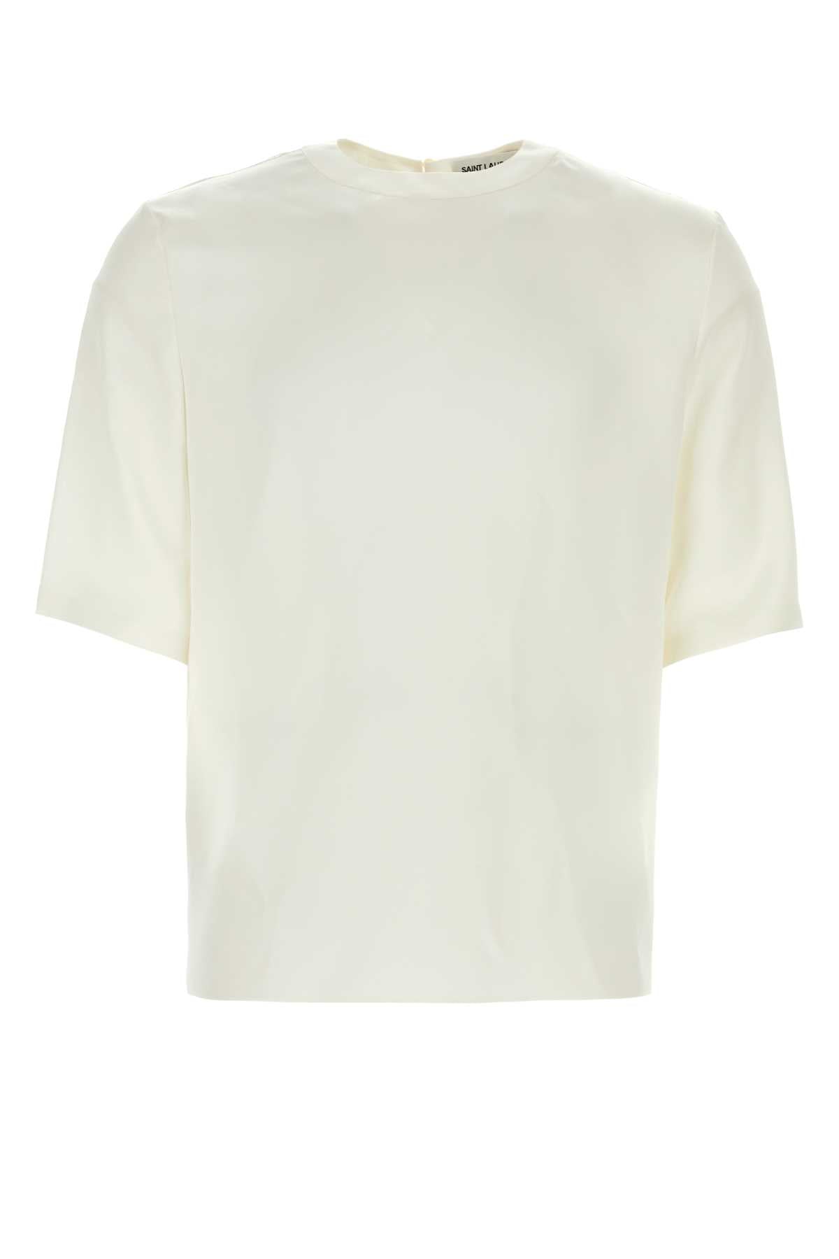 SAINT LAURENT Silk T-Shirt for Stylish Men