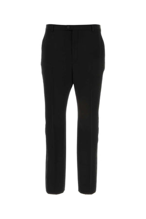 SAINT LAURENT Sophisticated Black Wool Pants for Men