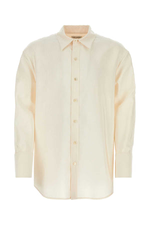 SAINT LAURENT Oversized Ivory Faille Shirt