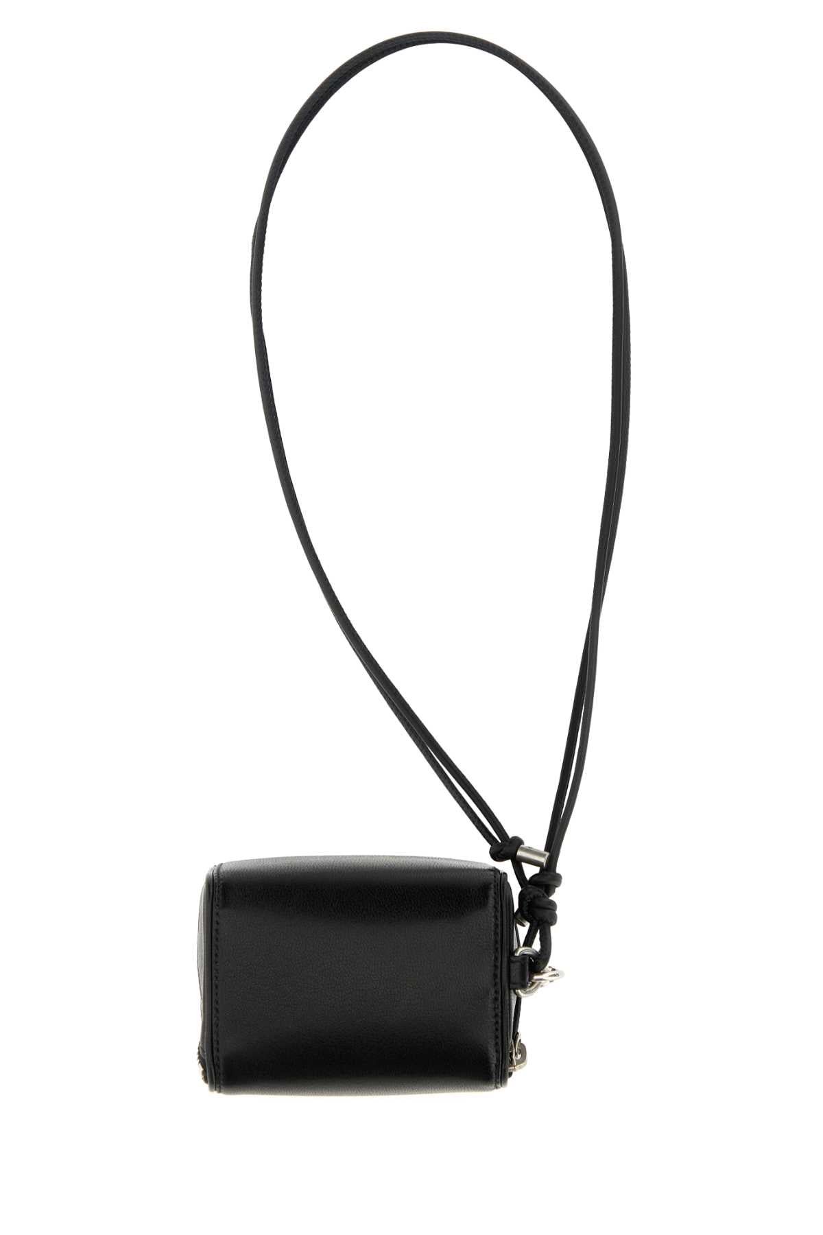 SAINT LAURENT Mini Black Leather Crossbody Handbag