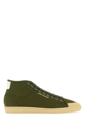 SAINT LAURENT Court Classic SL/39 Mini Olive Green Nylon Sneaker