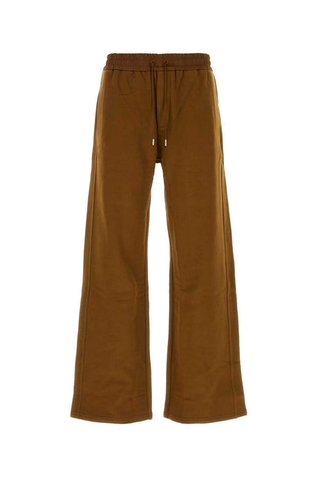 SAINT LAURENT Essential Brown Cotton Joggers for Men