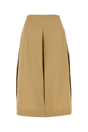 TORY BURCH Beige Cotton Mini Skirt