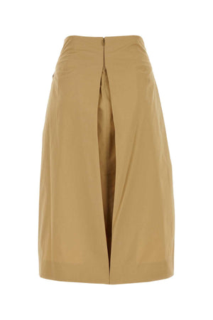 TORY BURCH Beige Cotton Mini Skirt