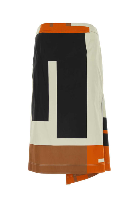 FENDI Multicolor Poplin Mini Skirt