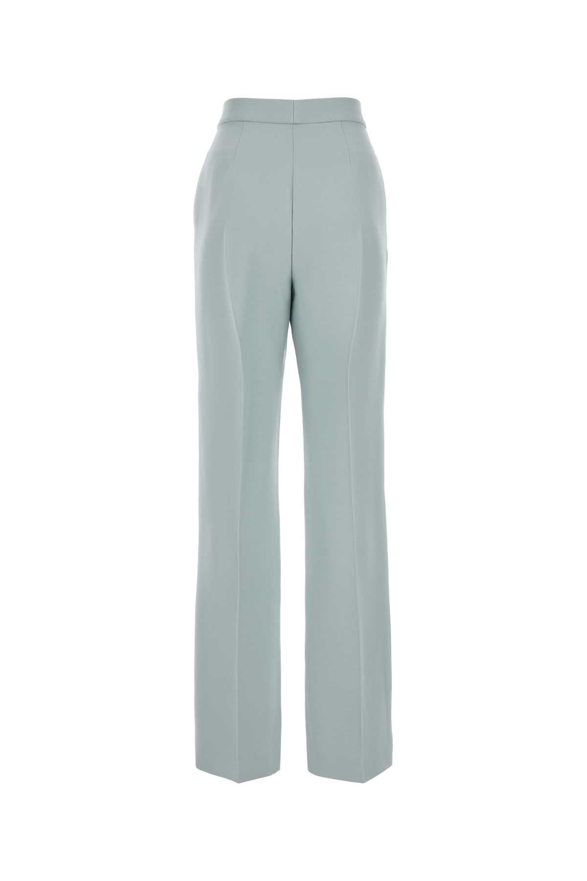 FENDI Elegant Light Blue Wool Blend Pants for Women