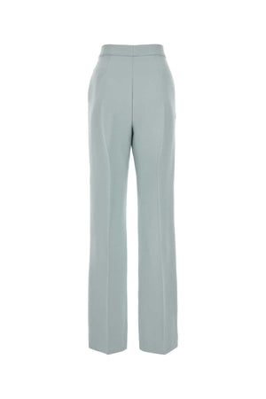 FENDI Elegant Light Blue Wool Blend Pants for Women