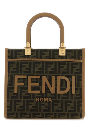 FENDI Mini Embroidered Fabric Sunshine Shopping Handbag