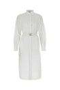 FENDI White Poplin Mini Shirt Dress for Women