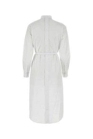 FENDI White Poplin Mini Shirt Dress for Women