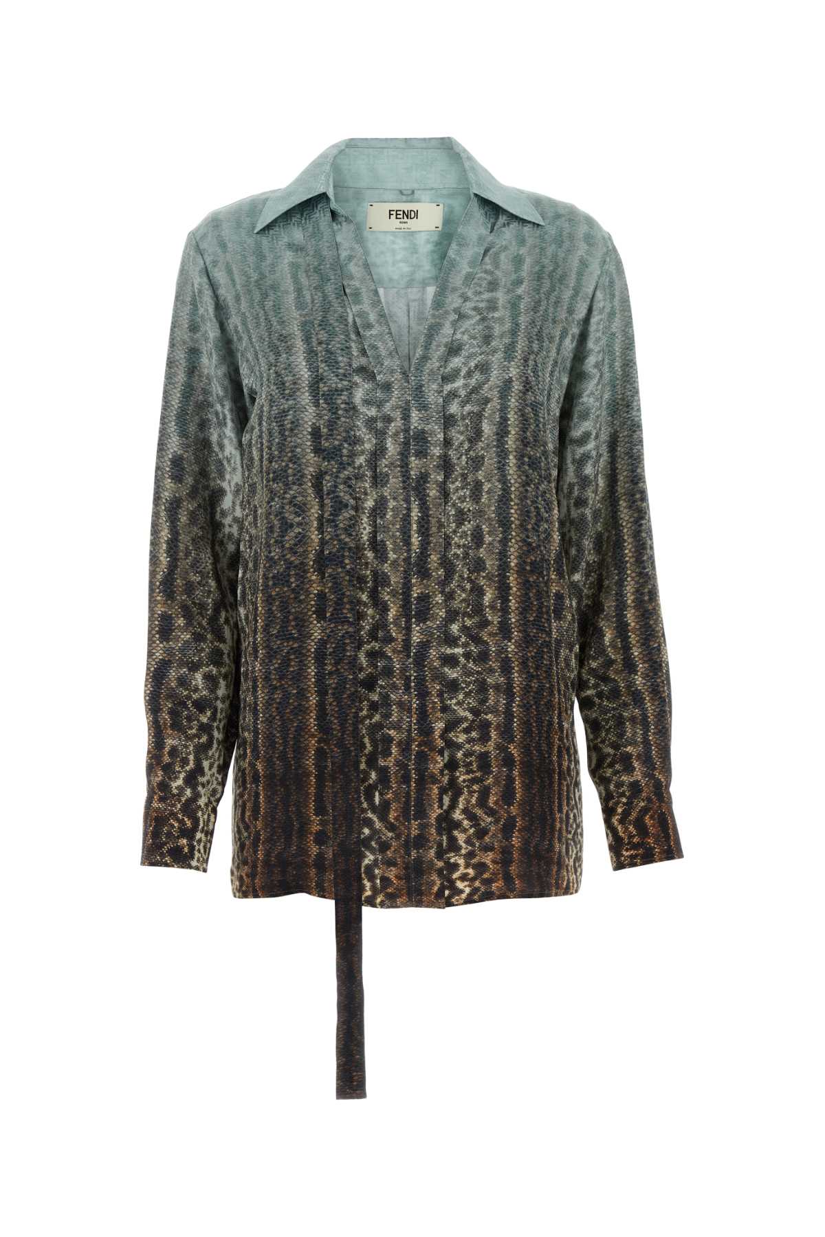 FENDI Animal Print Silk Shirt for Women