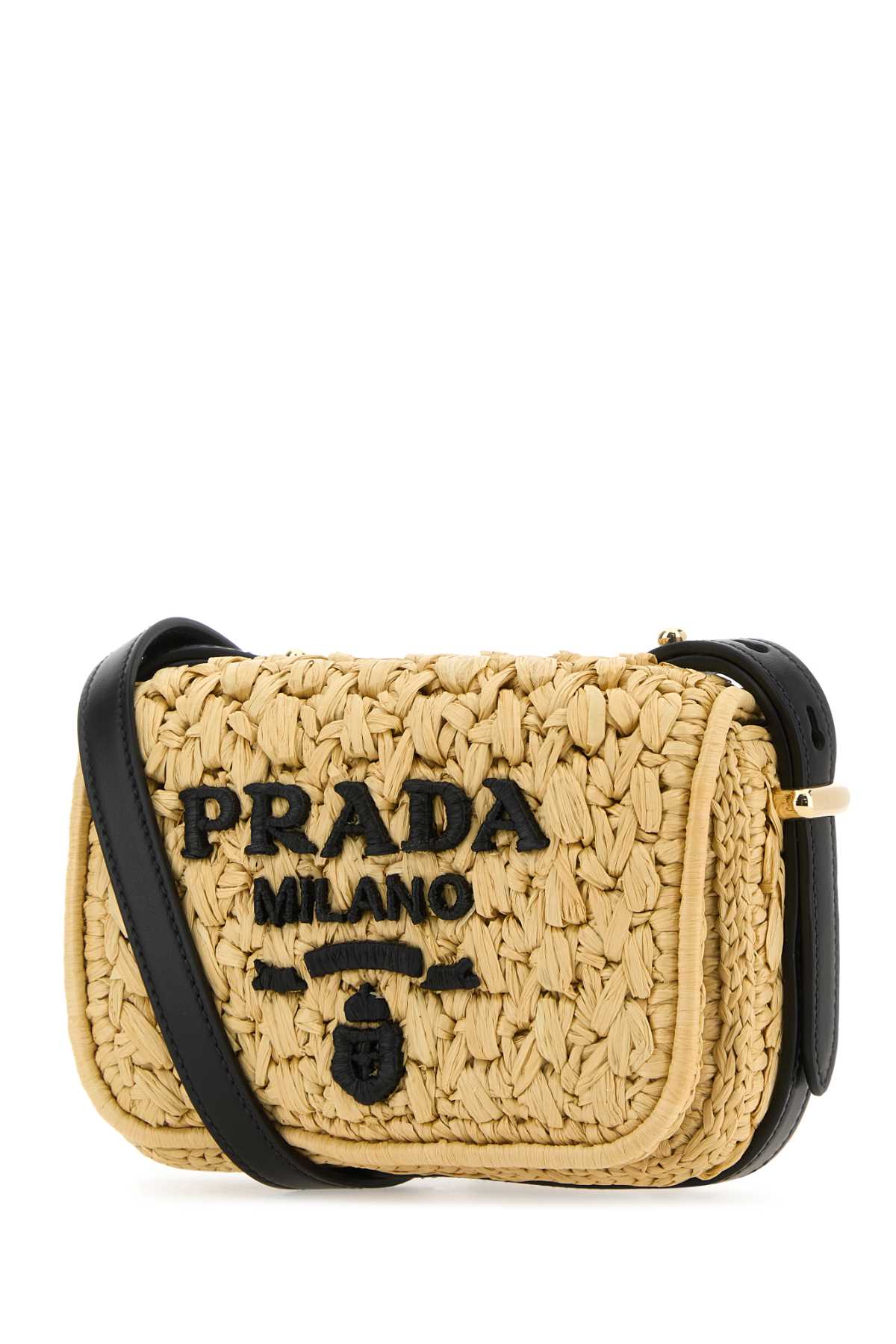 PRADA Mini Raffia Crossbody Handbag