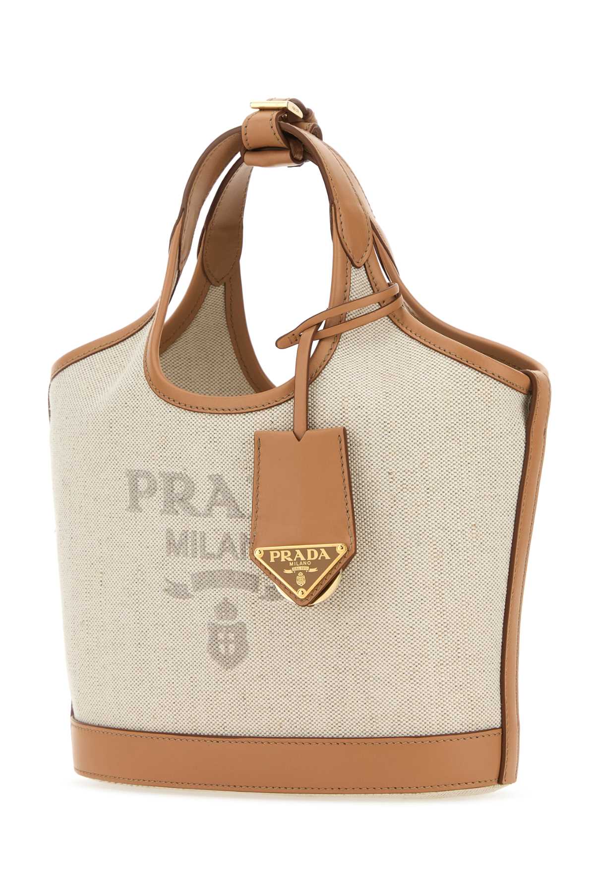 PRADA Mini Sand Canvas Handbag