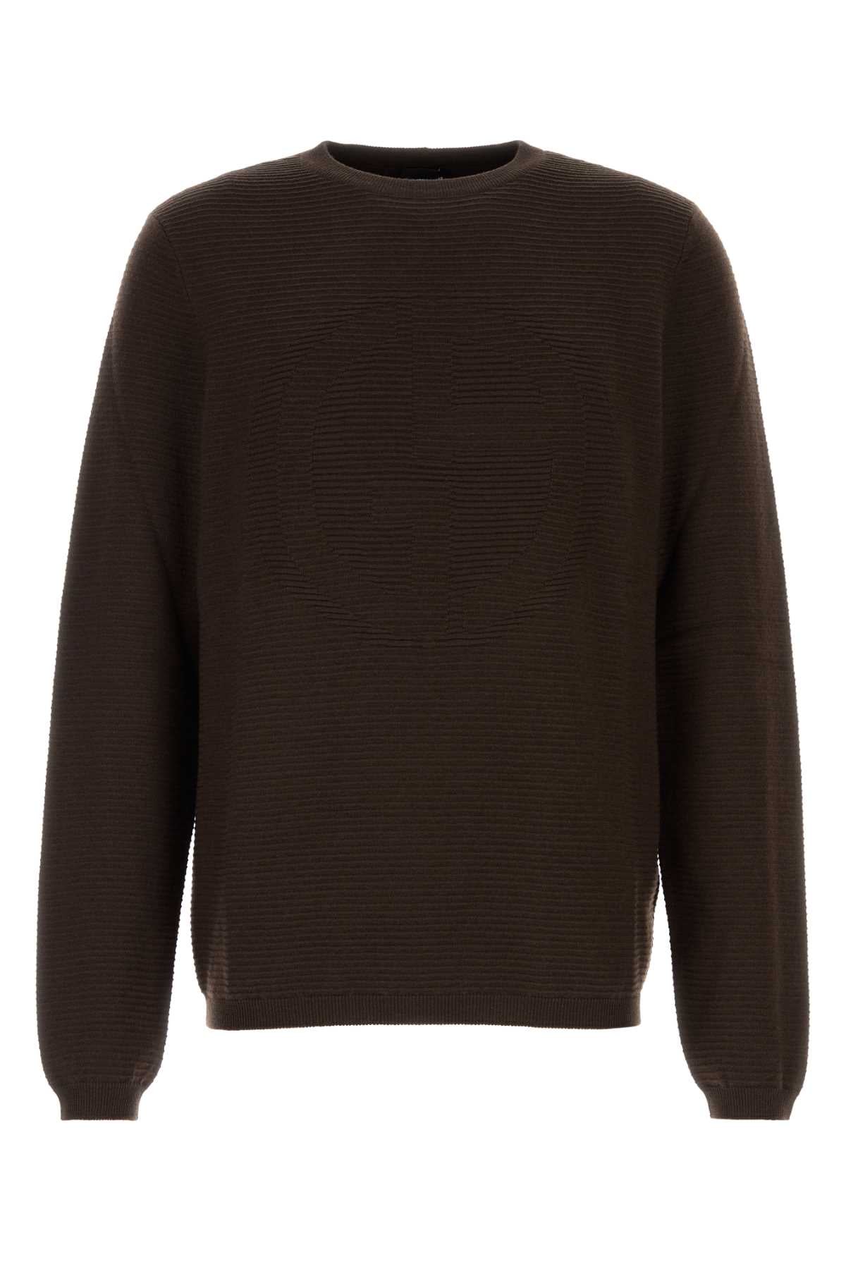 GIORGIO ARMANI Chocolate Wool Blend Sweater