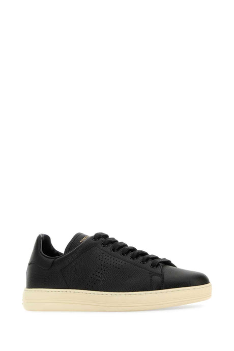 TOM FORD Black Leather Warwick Sneaker - Size 11