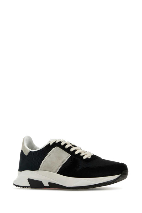 TOM FORD Men's Black Mesh and Suede Sneakers - Size Available