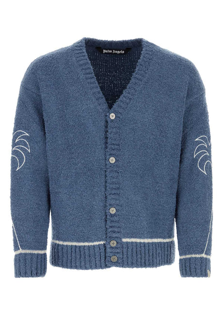 PALM ANGELS Cotton Blend Cardigan for Men - Air Force Edition