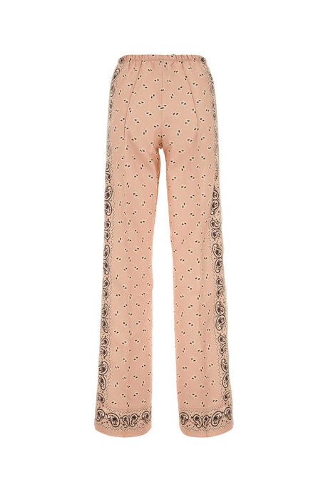 PALM ANGELS Printed Linen Blend Pants - Women's Stylish Comfort