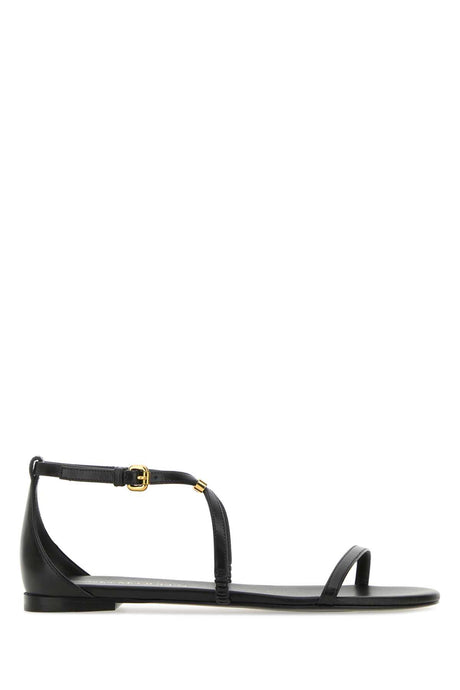 ALEXANDER MCQUEEN Sophisticated Black Leather Sandals