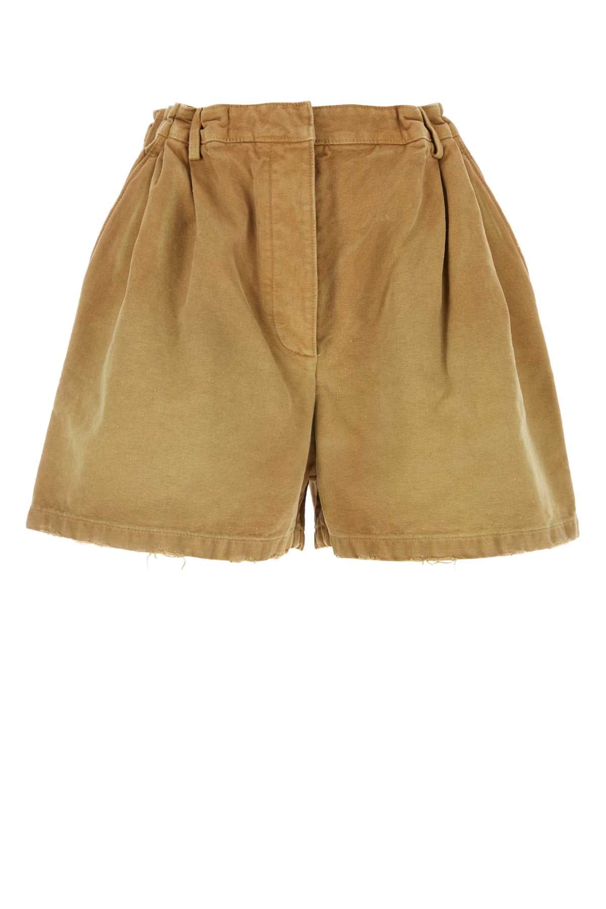 PRADA Stylish Canvas Shorts for Women - Summer Essential