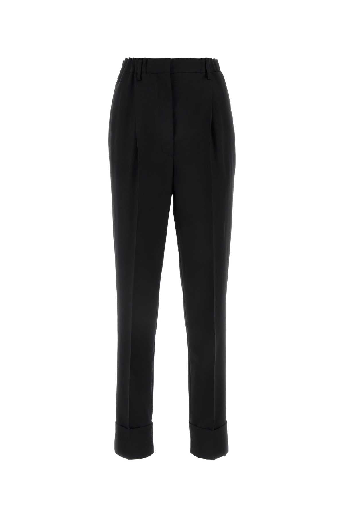 PRADA Chic Black Wool Blend Pants for Women