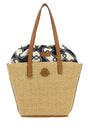 MONCLER Mini Raffia Shopping Handbag