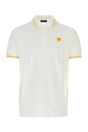 VERSACE Classic White Piquet Polo Shirt for Men