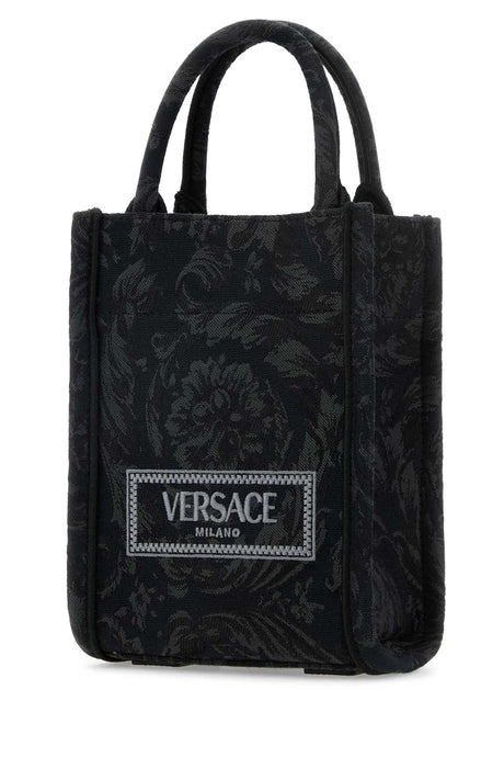 VERSACE Mini Embroidered Fabric Handbag