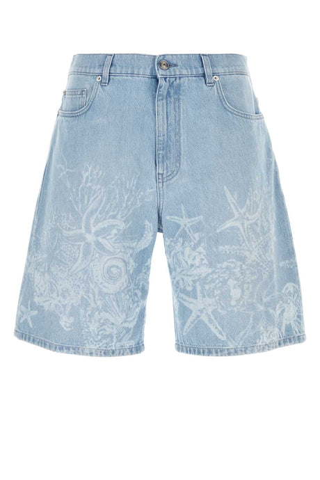 VERSACE Denim Bermuda Shorts for Men