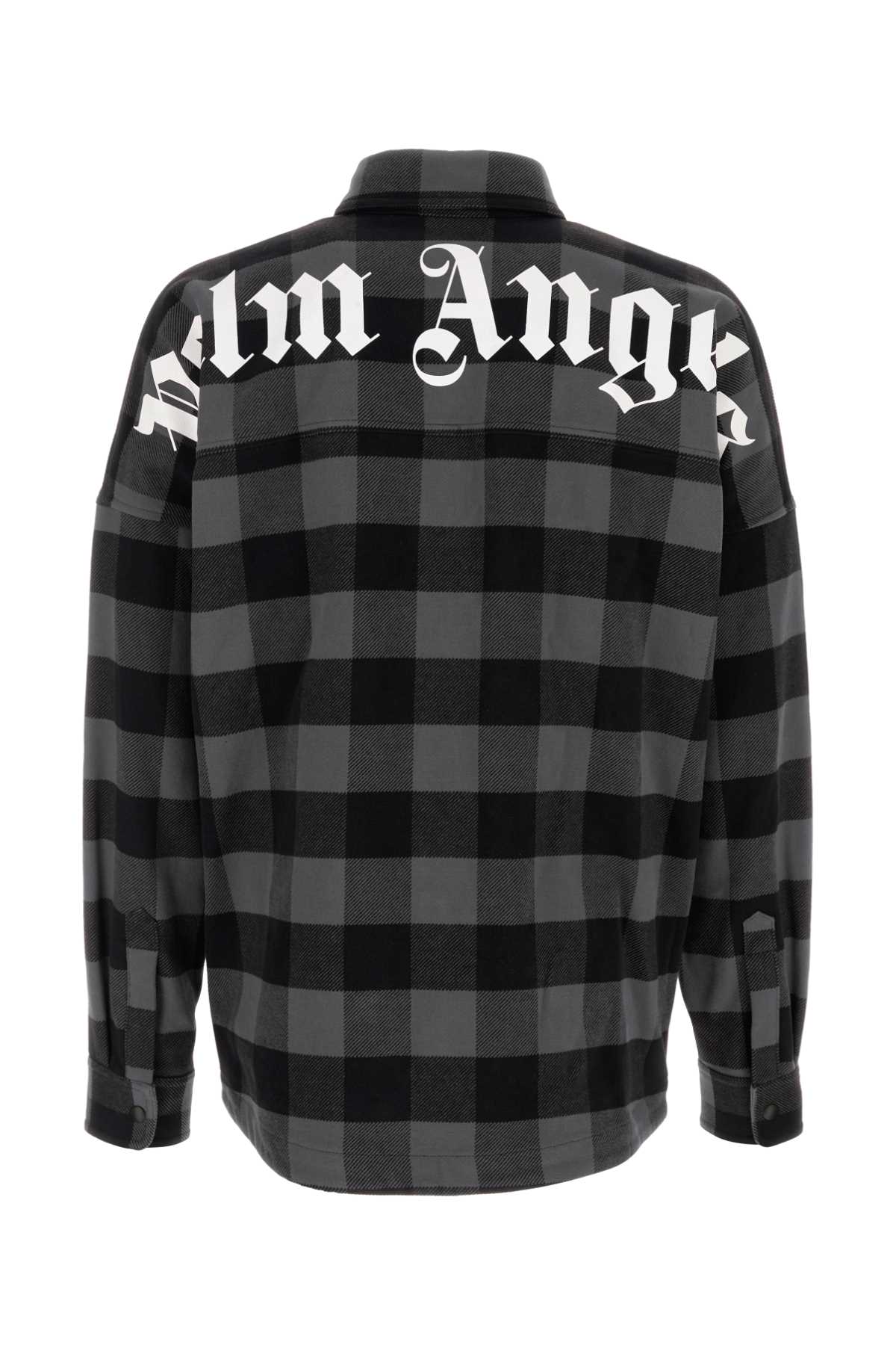 PALM ANGELS Oversized Checked Cotton Shirt for Men