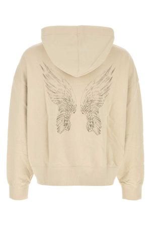 PALM ANGELS Oversized Sand Cotton Sweatshirt for Men