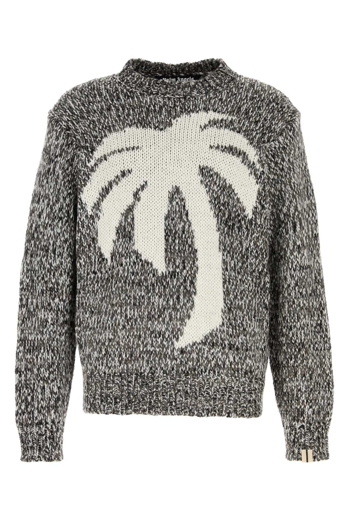 PALM ANGELS Embroidered Wool Blend Sweater for Men - 24W Collection