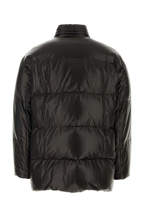 PRADA Black Nappa Leather Down Jacket for Men