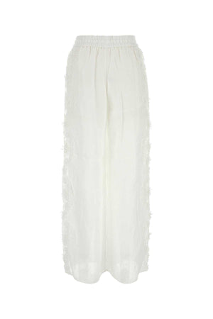 ZIMMERMANN Palazzo Pant in Luxurious White Linen