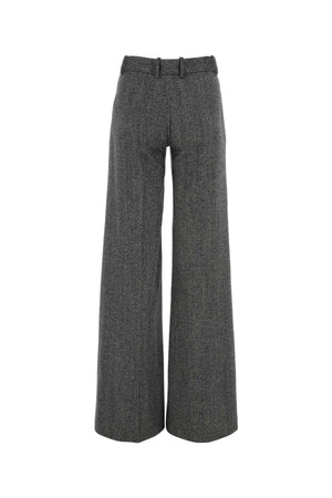 ERMANNO SCERVINO Embroidered Wide-Leg Pant in Wool Blend