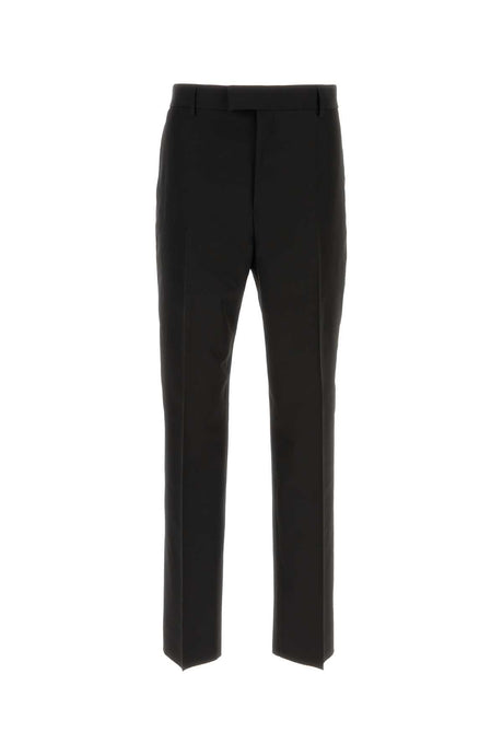 SALVATORE FERRAGAMO Elegant Black Wool Pants for Men