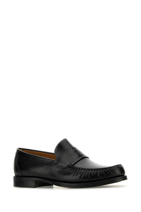 SALVATORE FERRAGAMO Classic Black Leather Loafers for Men