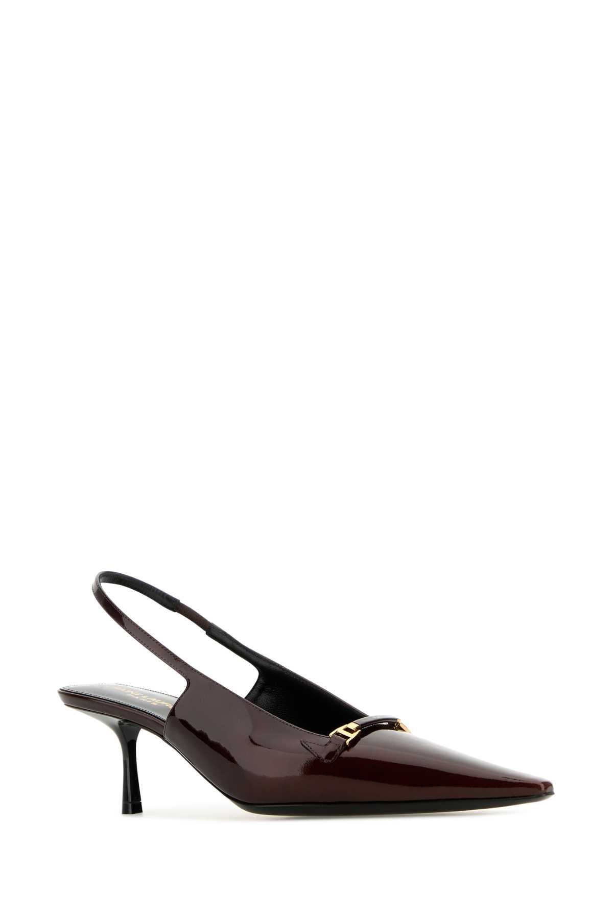 SAINT LAURENT Chic Brown Leather Carine Pumps - 5.5 cm Heel Height