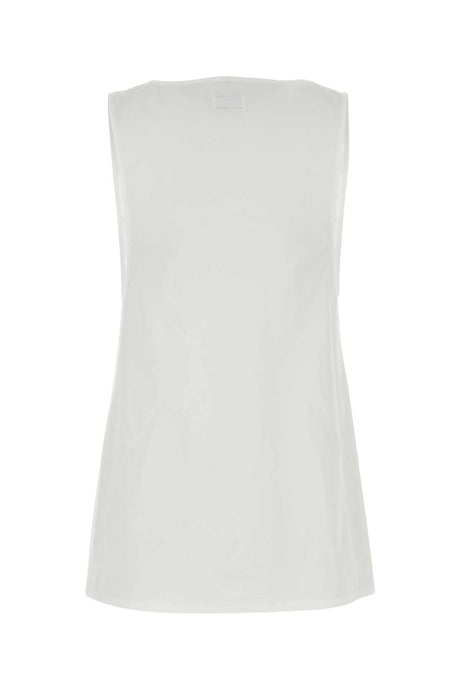 SAINT LAURENT Elegant White Poplin Top for Women