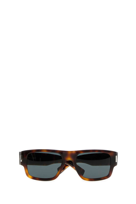 SAINT LAURENT Printed Acetate Animal Print Sunglasses