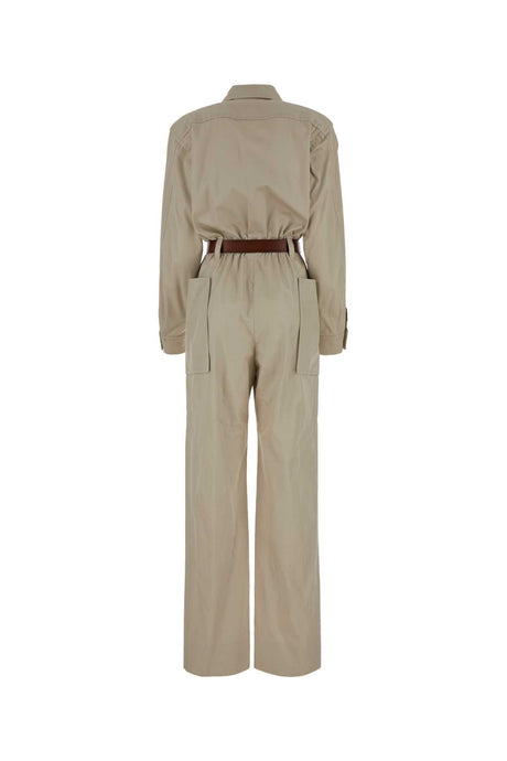 SAINT LAURENT Chic Sand Twill Jumpsuit for Women