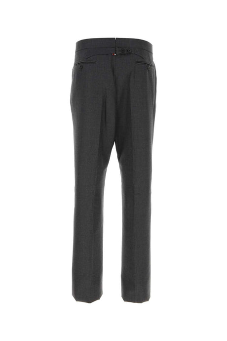 THOM BROWNE Graphite Wool Pant for Men - Timeless Elegance