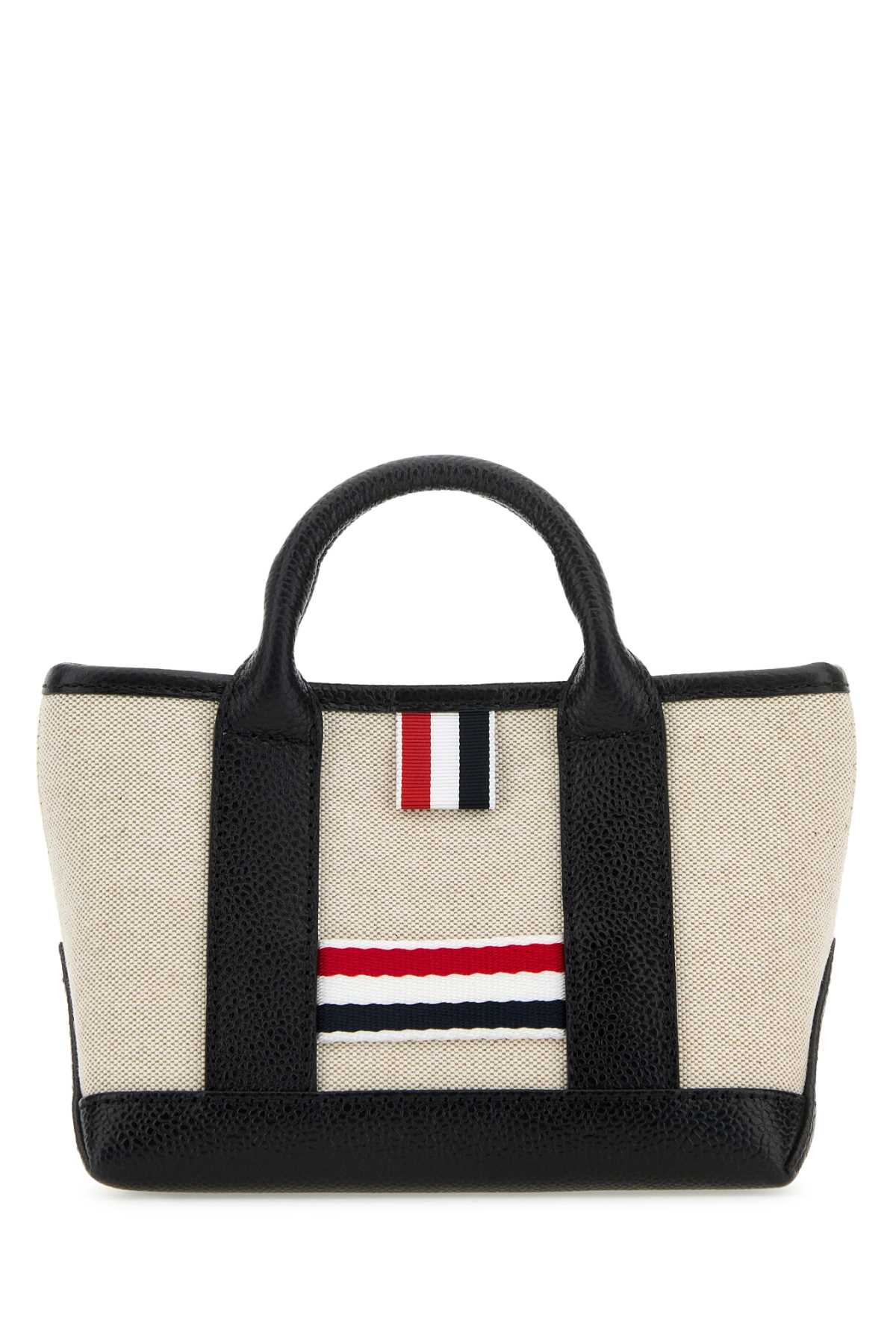 THOM BROWNE Mini Sand Canvas Micro Handbag