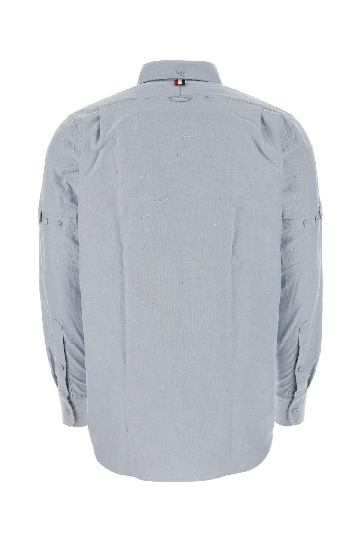 THOM BROWNE Light Blue Classic Oxford Shirt for Men