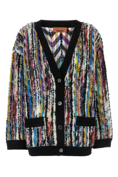 MISSONI Oversized Multicolor Boucle Cardigan