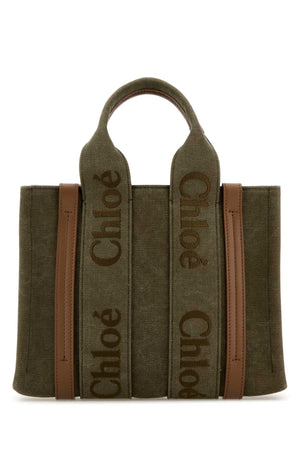 CHLOE Mini Khaki Canvas Handbag - Chic and Stylish