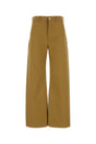 CHLOE Khaki Cotton Wide-Leg Pants for Women