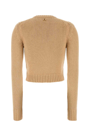 CHLOE Beige Cotton and Cashmere Cardigan